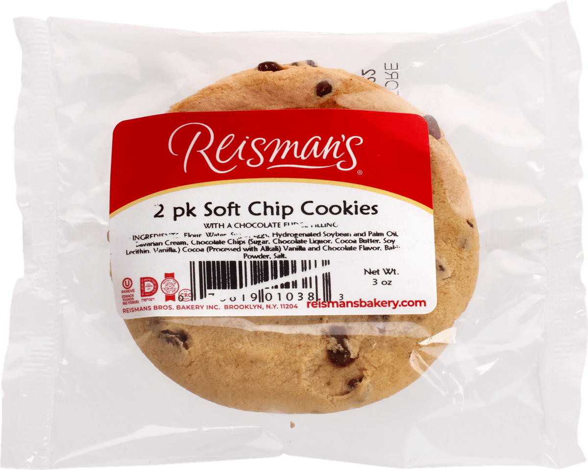 2pk fudge filled chocolate chip cookie