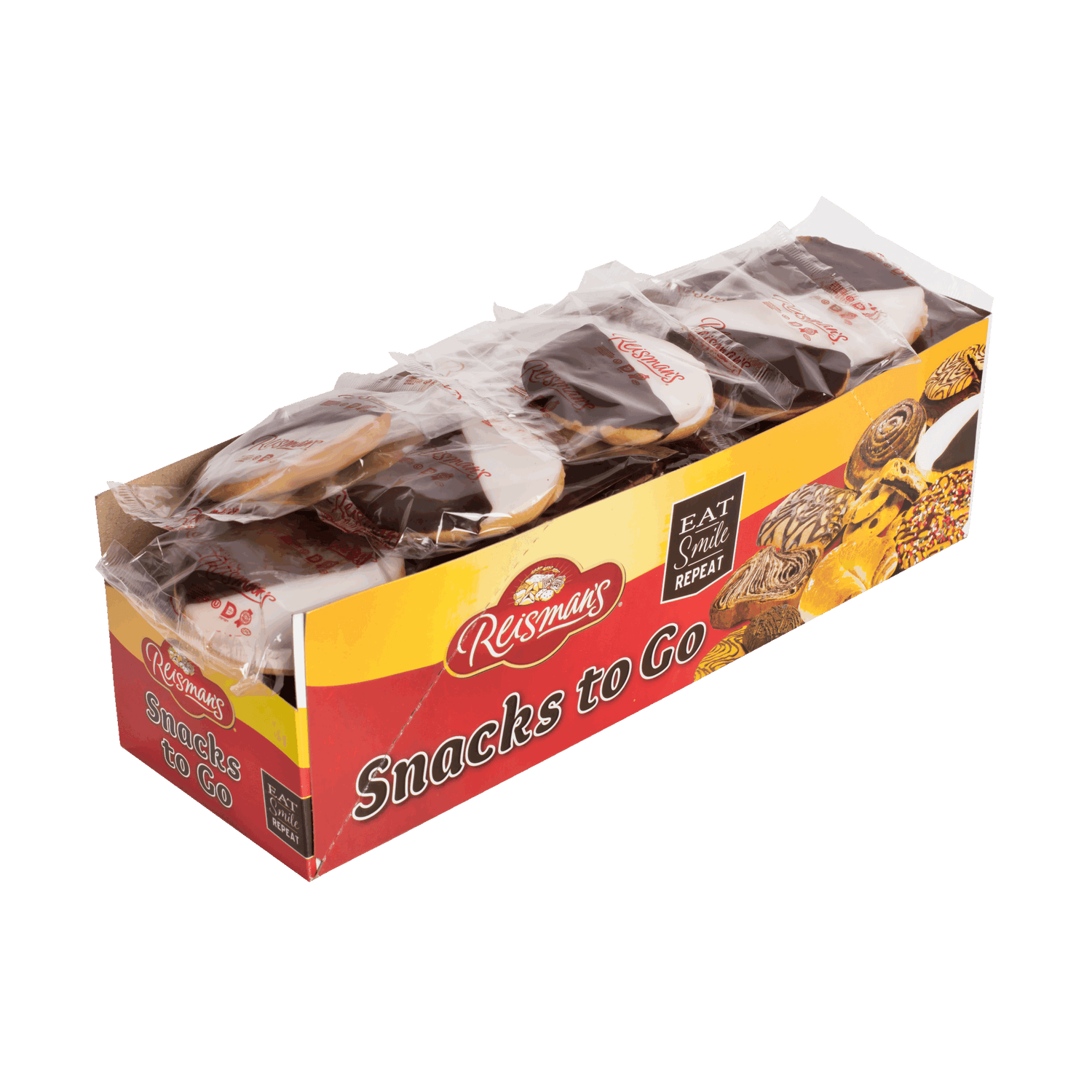 half size black and white cookies